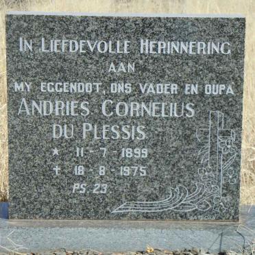PLESSIS Andries Cornelius, du 1899-1975