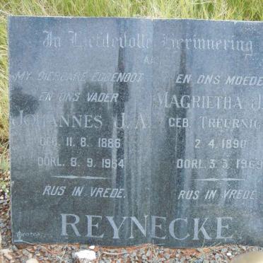 REYNECKE Johannes J. A. 1886-1964 &amp; Magrietha J.E. TREURNICH 1890-1969