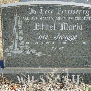 WILSNACH Ethel Maria nee TWIGGE 1904-1986