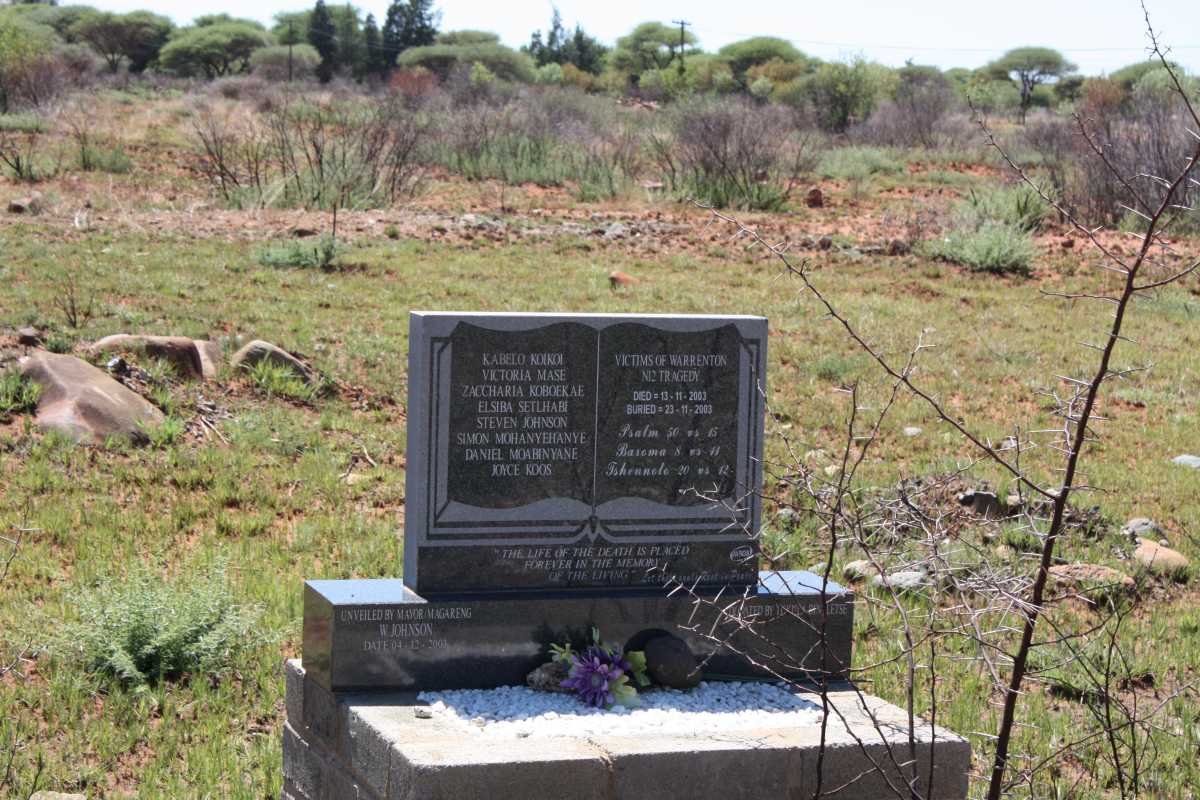 Victims of Warrenton N12 Tragedy -2003