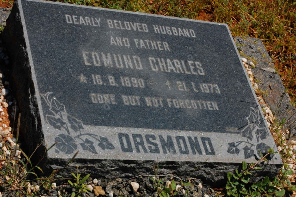 ORSMOND Edmund Charles 1890-1973