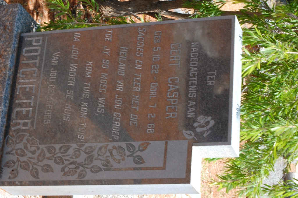 POTGIETER Gert Casper 1922-1968