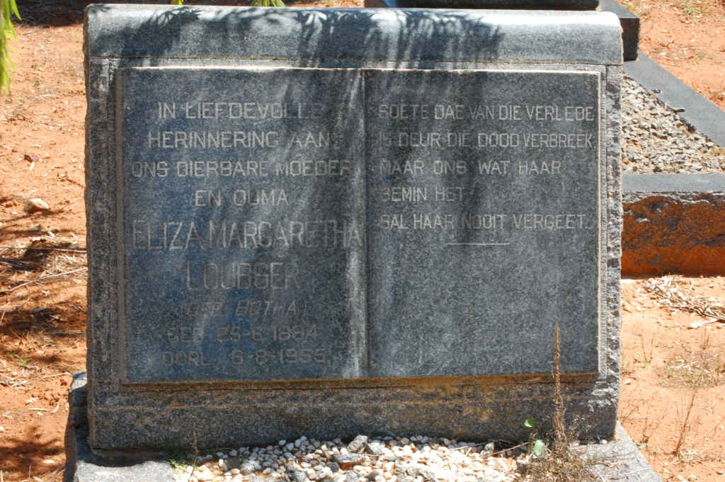 LOUBSER Eiza Margaretha nee BOTHA 1884-1955