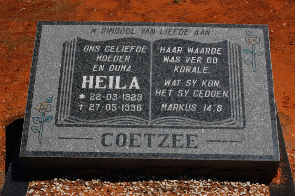 COETZEE Heila 1929-1996