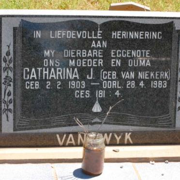 WYK Catharina J., van nee VAN NIEKERK 1903-1983