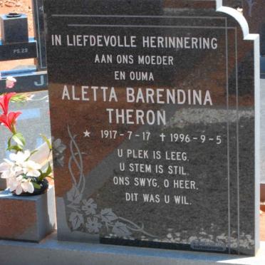 THERON Aletta Barendina 1917-1996