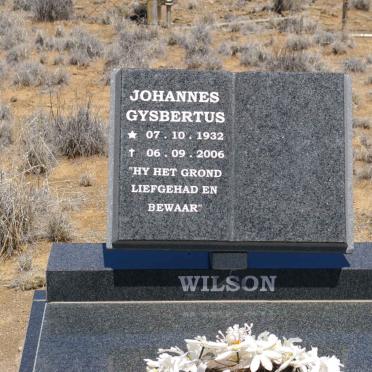 WILSON Johannes Gysbertus 1932-2006