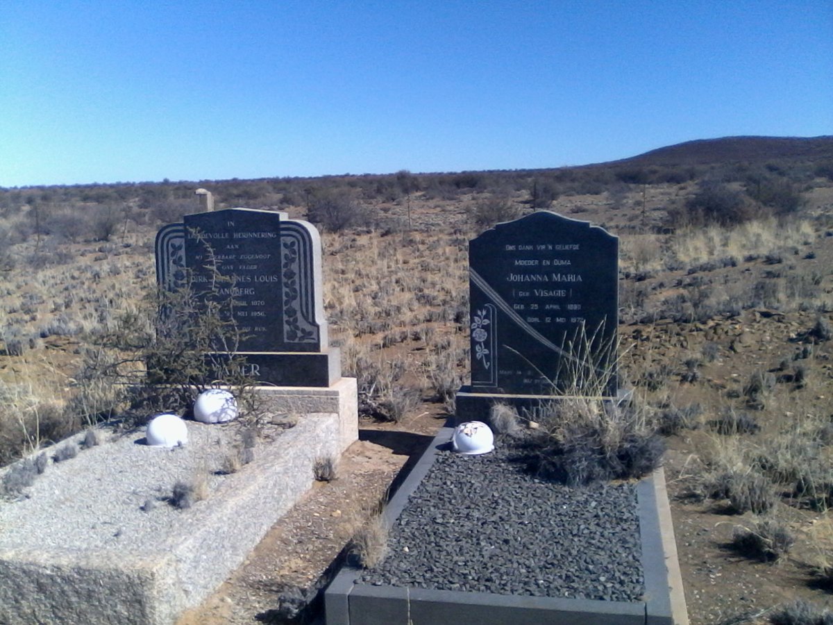 ZANDBERG Dirk Johannes Louis 1870-1956 &amp; Johanna Maria VISAGIE -1972