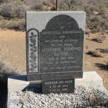 TOIT Stephanus Johannes, du 1890-1962 &amp; Hester 1912-2002
