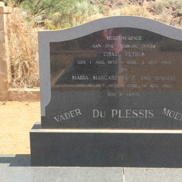 PLESSIS Charl Petrus, du 1872-1960 &amp; Maria Margaretha F. BURGER 1873-1962