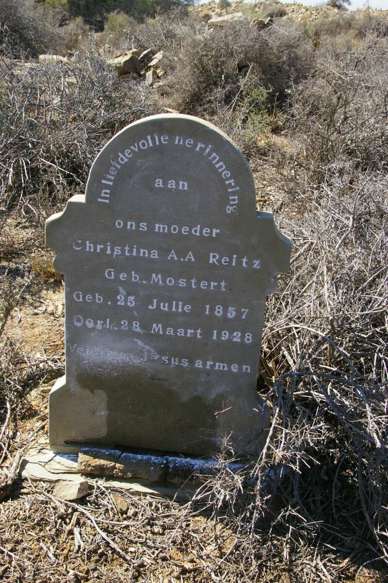 REITZ Christina A.A. nee MOSTERT 1857-1928