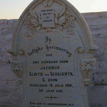 SCHALKWYK Jacobus Alwyn, van -1916