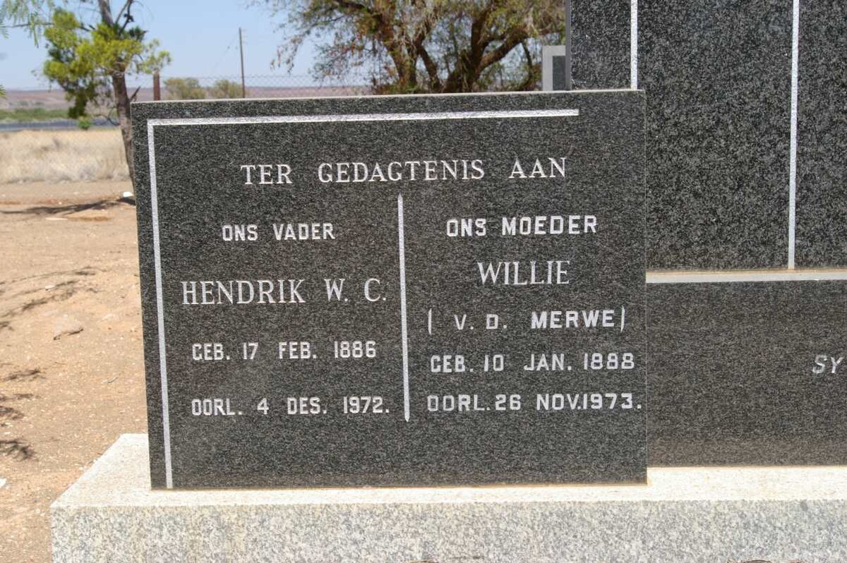 LOUW Hendrik W.C. 1886-1972 &amp; Willie VAN DER MERWE 1888-1973