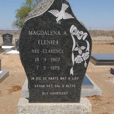 ? Magdalena A. nee CLARENCE 1907-1979