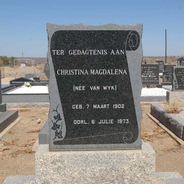 ? Christina Magdalena nee VAN WYK 1902-1973