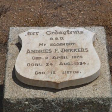 DEKKERS Andries F. 1875-1934