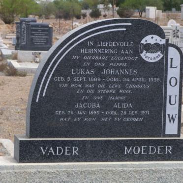 LOUW Lukas Johannes 1889-1958 &amp; Jacoba Alida 1895-1971