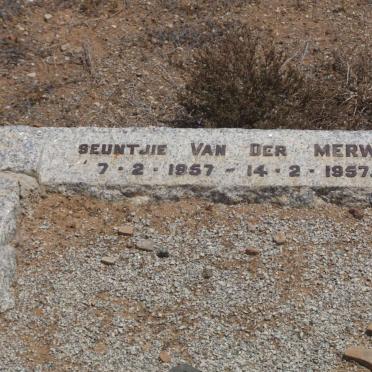 MERWE Seuntjie, van der 1957-1957