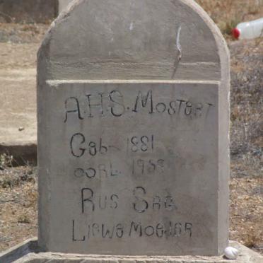 MOSTERT A.H.S. 1881-1959