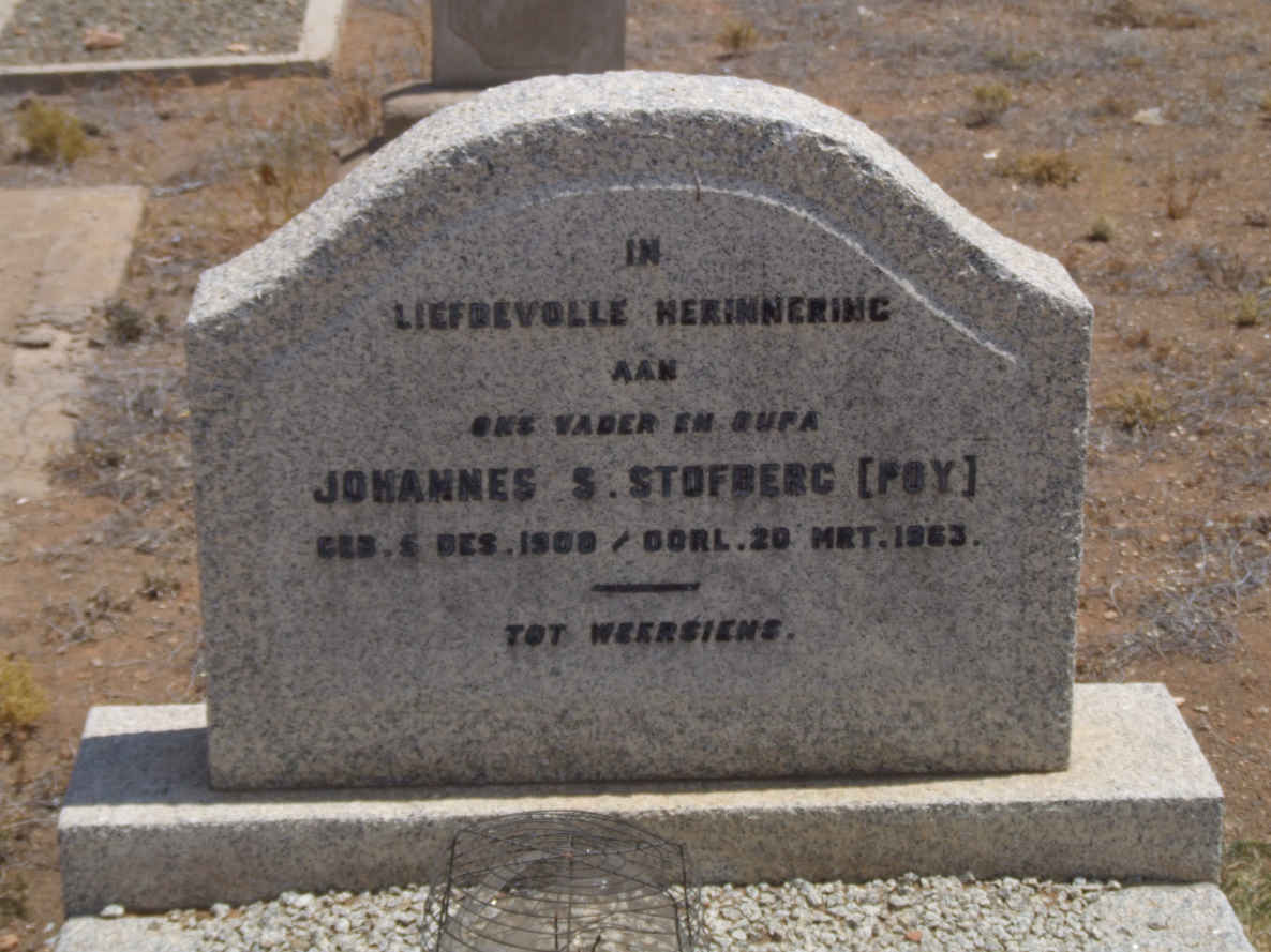 STOFBERG Johannes S. 1900-1963