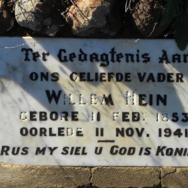 HEIN Willem 1853-1941