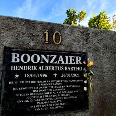 BOONZAIER Hendrik Albertus Bartho 1996-2021