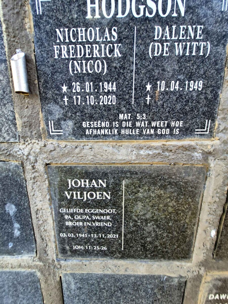 VILJOEN Johan 1941-2021