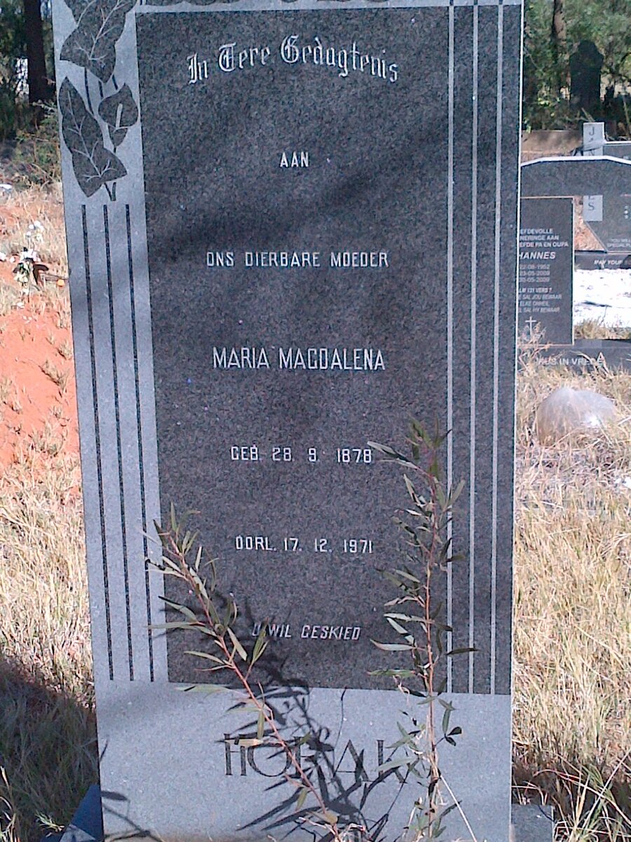 HORAK Maria Magdalena 1878-1971