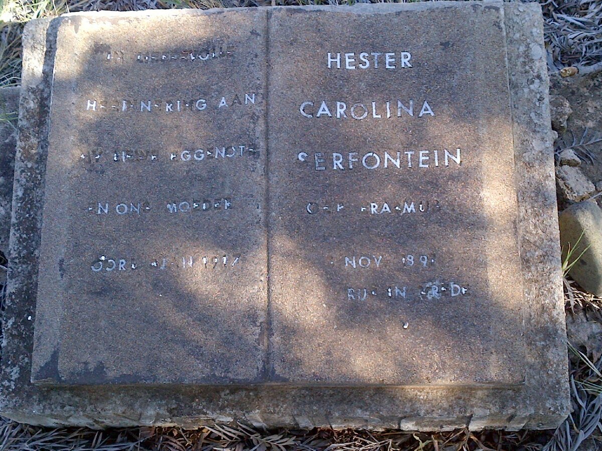 SERFONTEIN Hester Carolina nee ERASMUS 189?-1917