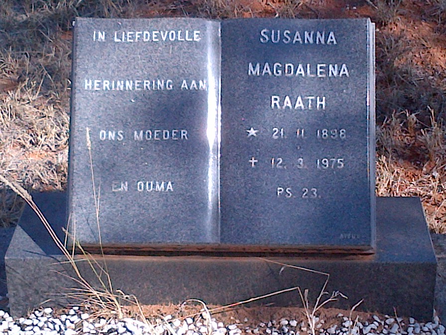 RAATH Susanna Magdalena 1898-1975