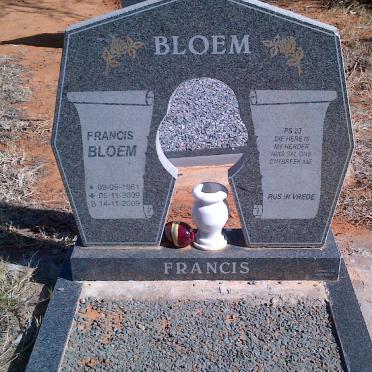 BLOEM Francis 1961-2009