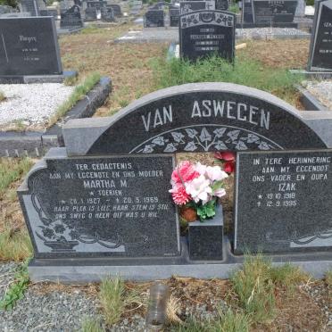 ASWEGEN Izak, van 1918-1995 &amp; Martha M. TOERIEN 1927-1969