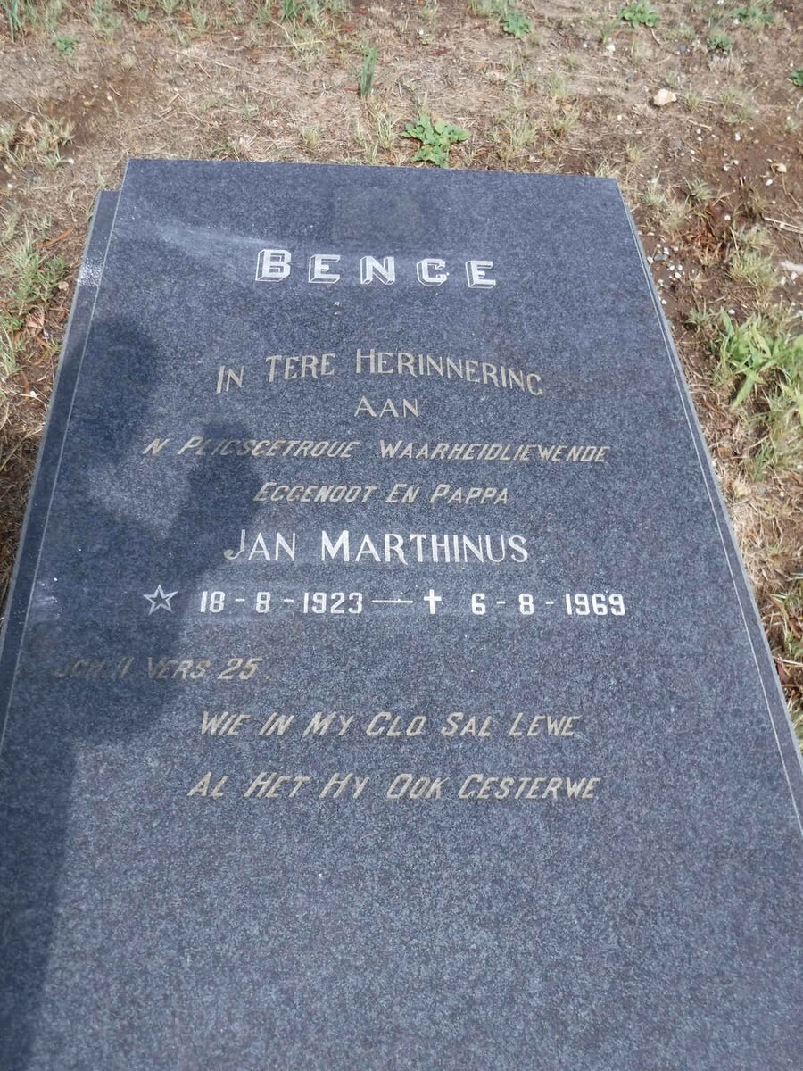 BENCE Jan Marthinus 1923-1969