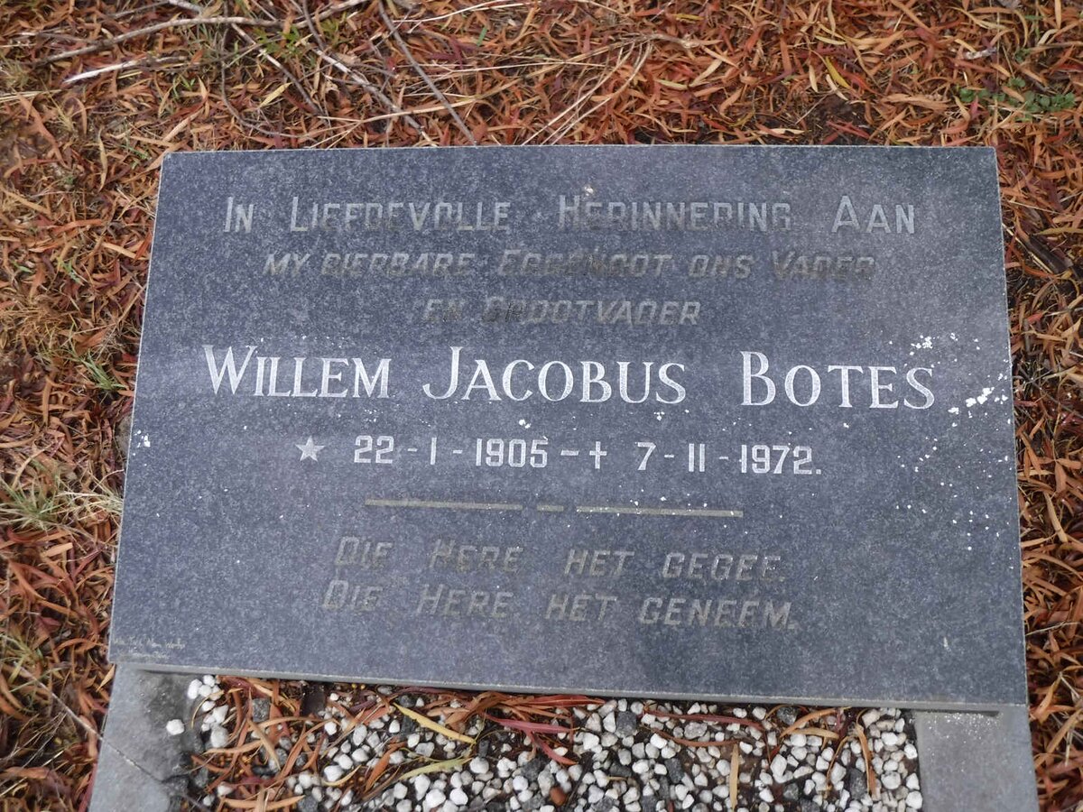 BOTES Willem Jacobus 1905-1972