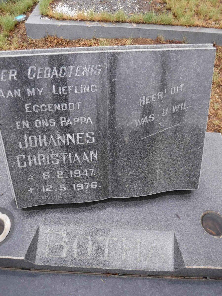 BOTHA Johannes Christiaan 1947-1976