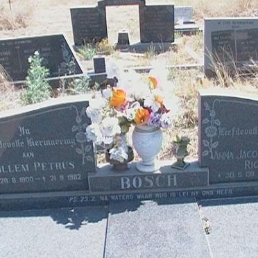 BOSCH Willem Petrus 1900-1982 &amp; Anna Jacoba Frederika RICHTER 1911-19?4