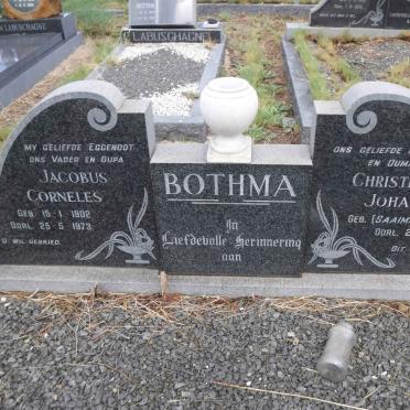 BOTHMA Jacobus Corneles 1902-1973 &amp; Christina Johanna SAAIMAN 1905-1984