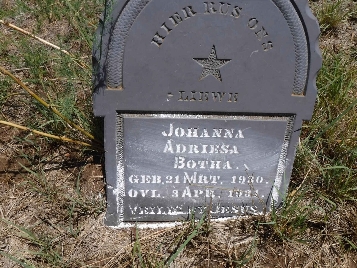 BOTHA Johanna Adriesa 1930-1931