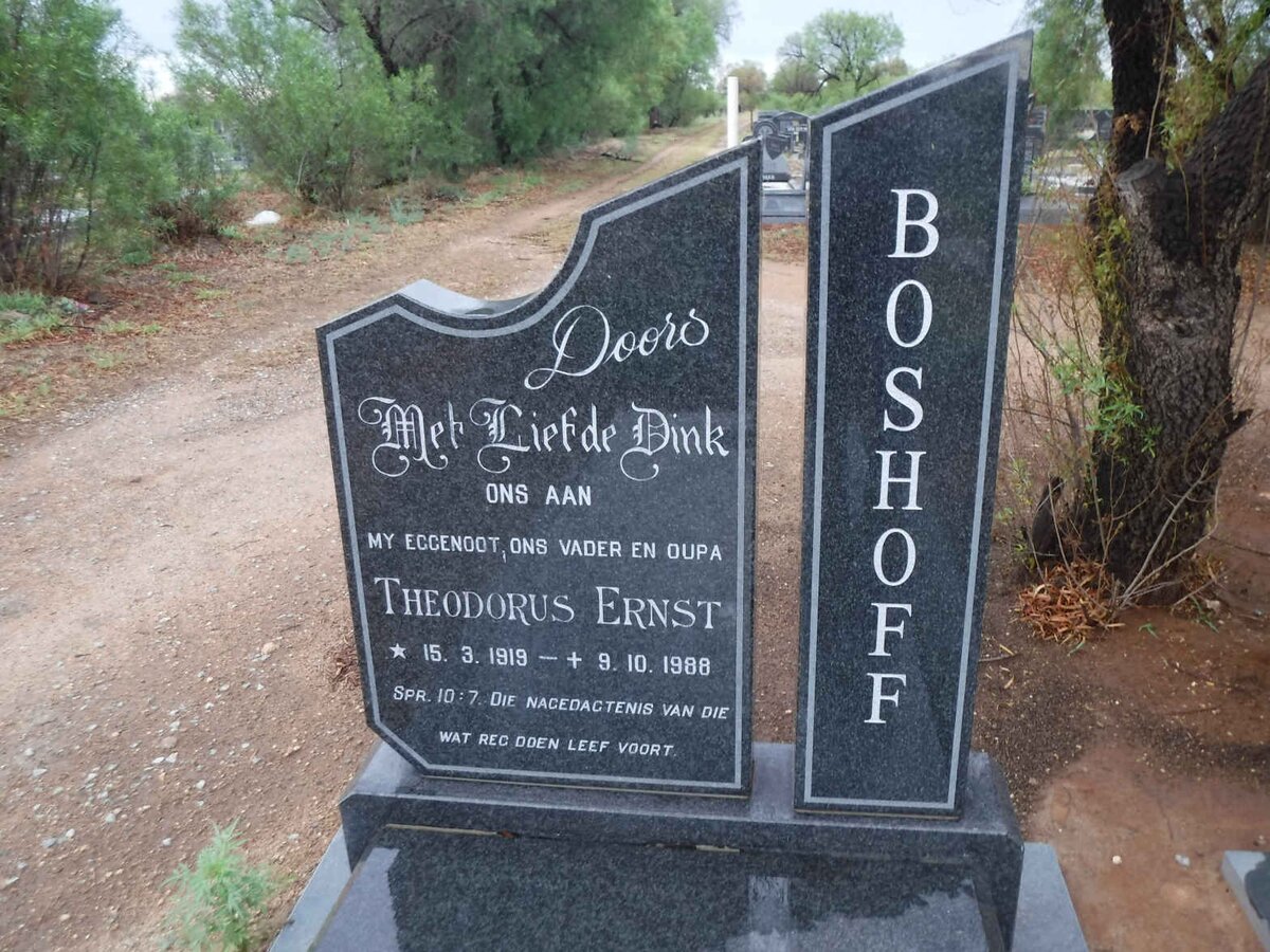 BOSHOFF Theodorus Ernst 1919-1988