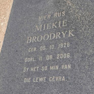 BROODRYK Miekie 1928-2006