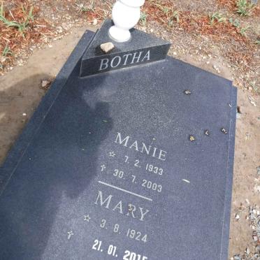 BOTHA Manie 1933-2003 &amp; Mary 1924-2015