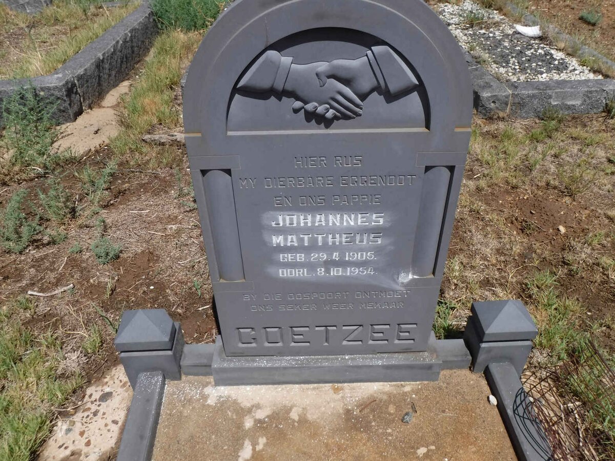 COETZEE Johannes Mattheus 1905-1954