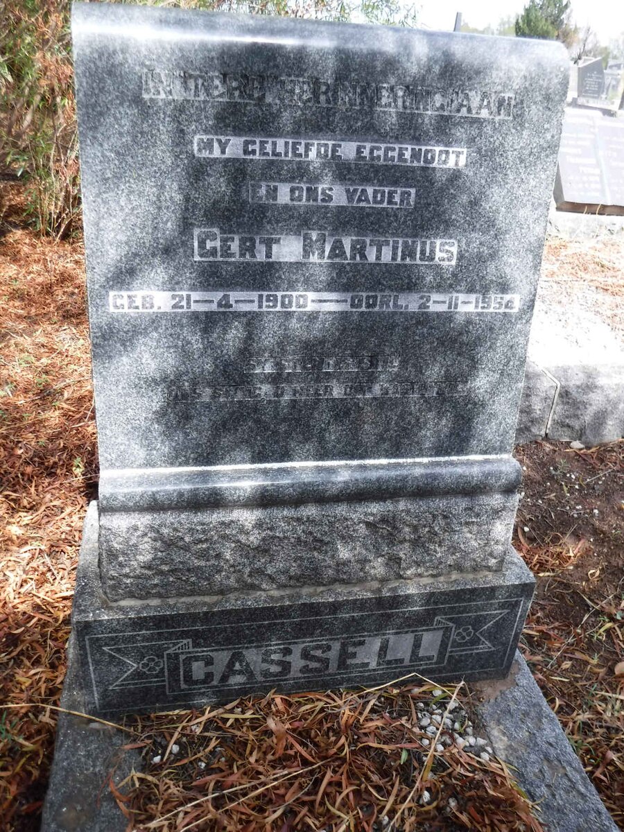 CASSELL Gert Martinus 1900-1954