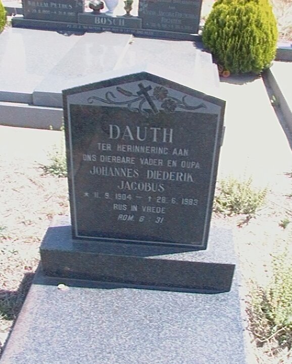 DAUTH Johannes Diederik Jacobus 1904-1983