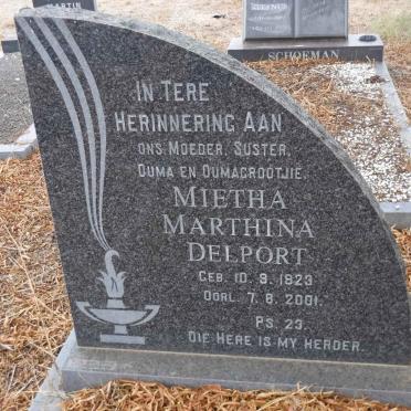 DELPORT Mietha Marthina 1923-2001