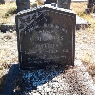 EEDEN Gert Jacobus, van 1883-1956