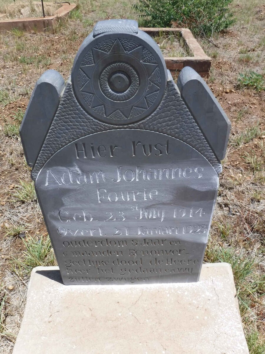 FOURIE Adam Johannes 1914-1923