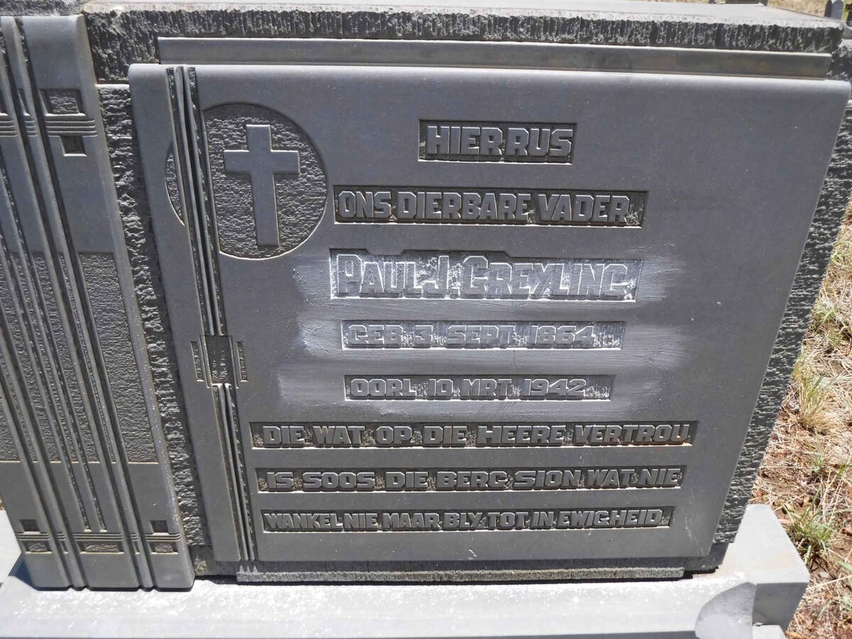 GREYLING Paul J. 1864-1942