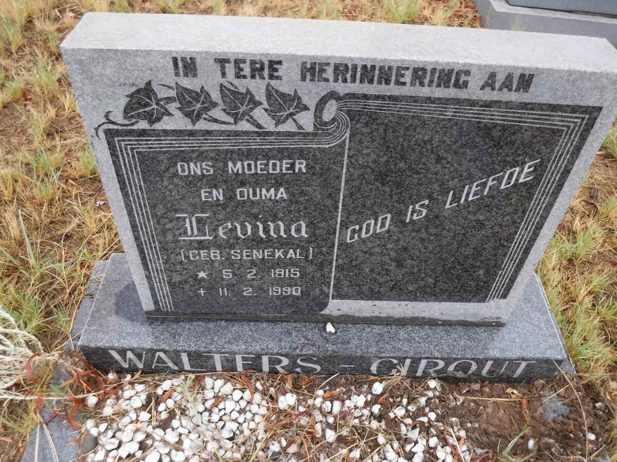 GIROUT Levina, WALTERS nee SENEKAL 1915-1990