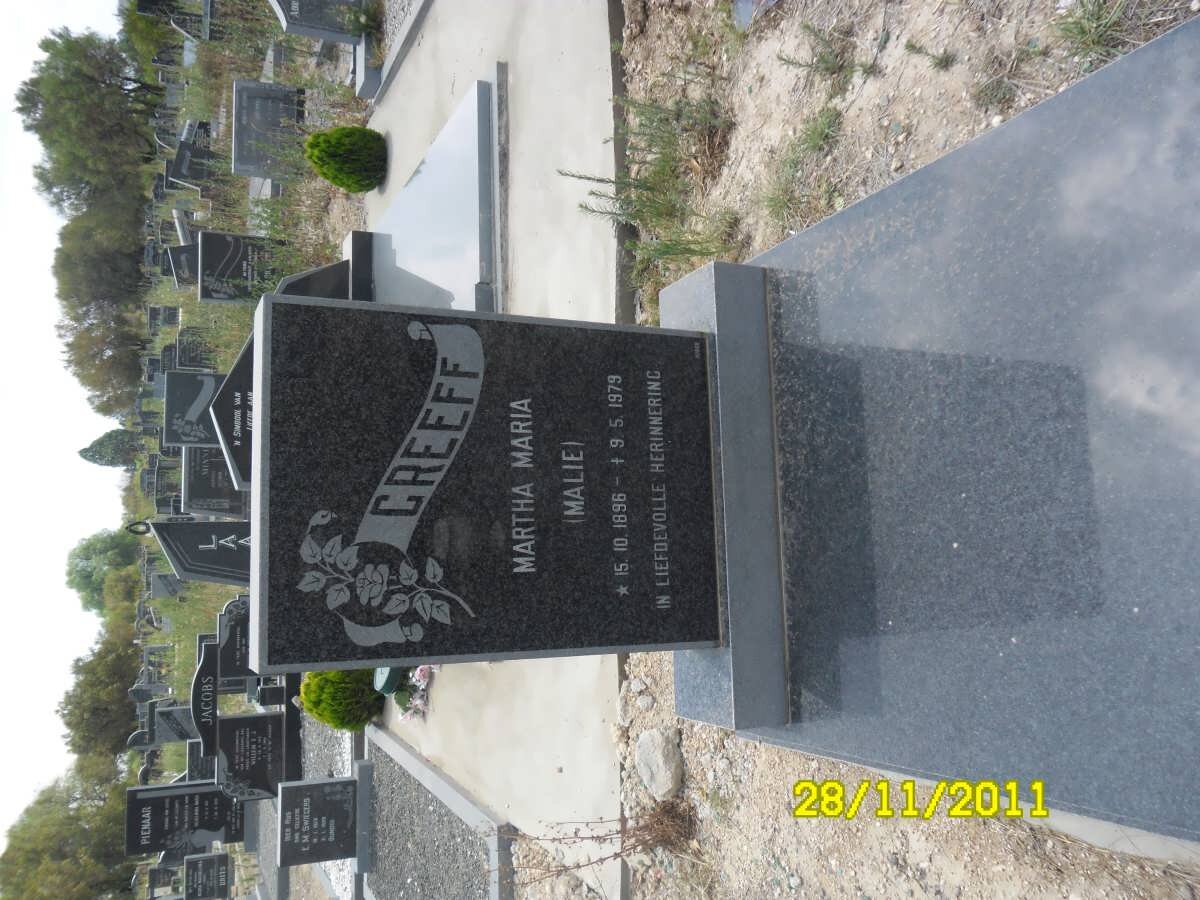 GREEFF Martha Maria 1896-1979